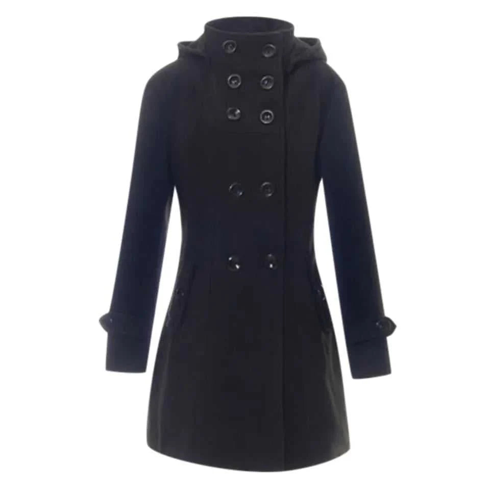 6-Button Hooded Style Casual Winter Fleece Coat For Her. 6-Button Hooded Style Casual Winter Fleece Coat For Her. 6-Button Hooded Style Casual Winter Fleece Coat For Her.