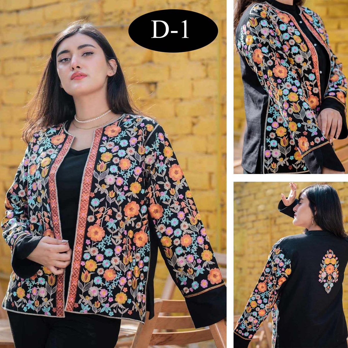 Western Stylish Fully-Embroidery Winter-Short Koti