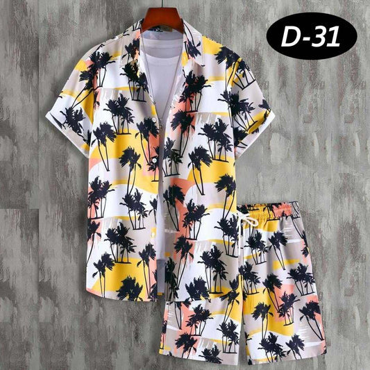 All Over 3D Printed Premium Quality Dry Fit 2 Pcs Summer Suit D 31