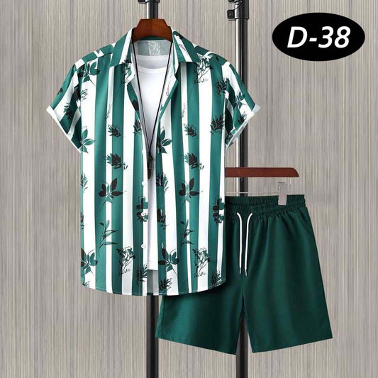 All Over 3D Printed Premium Quality Dry Fit 2 Pcs Summer Suit D 39