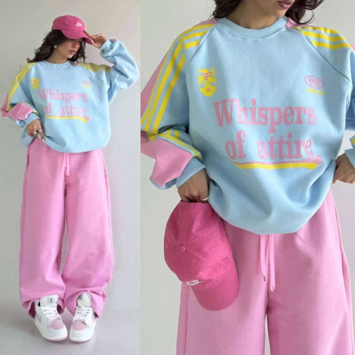 WOA Baggy Printed Style Premium Quality Winter 2-Pcs Tracksuit For Her. TS-57
