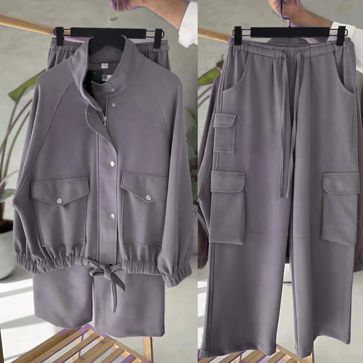 Carion Cargo Style 2-Pcs Winter Co-Ord Set. TS-42