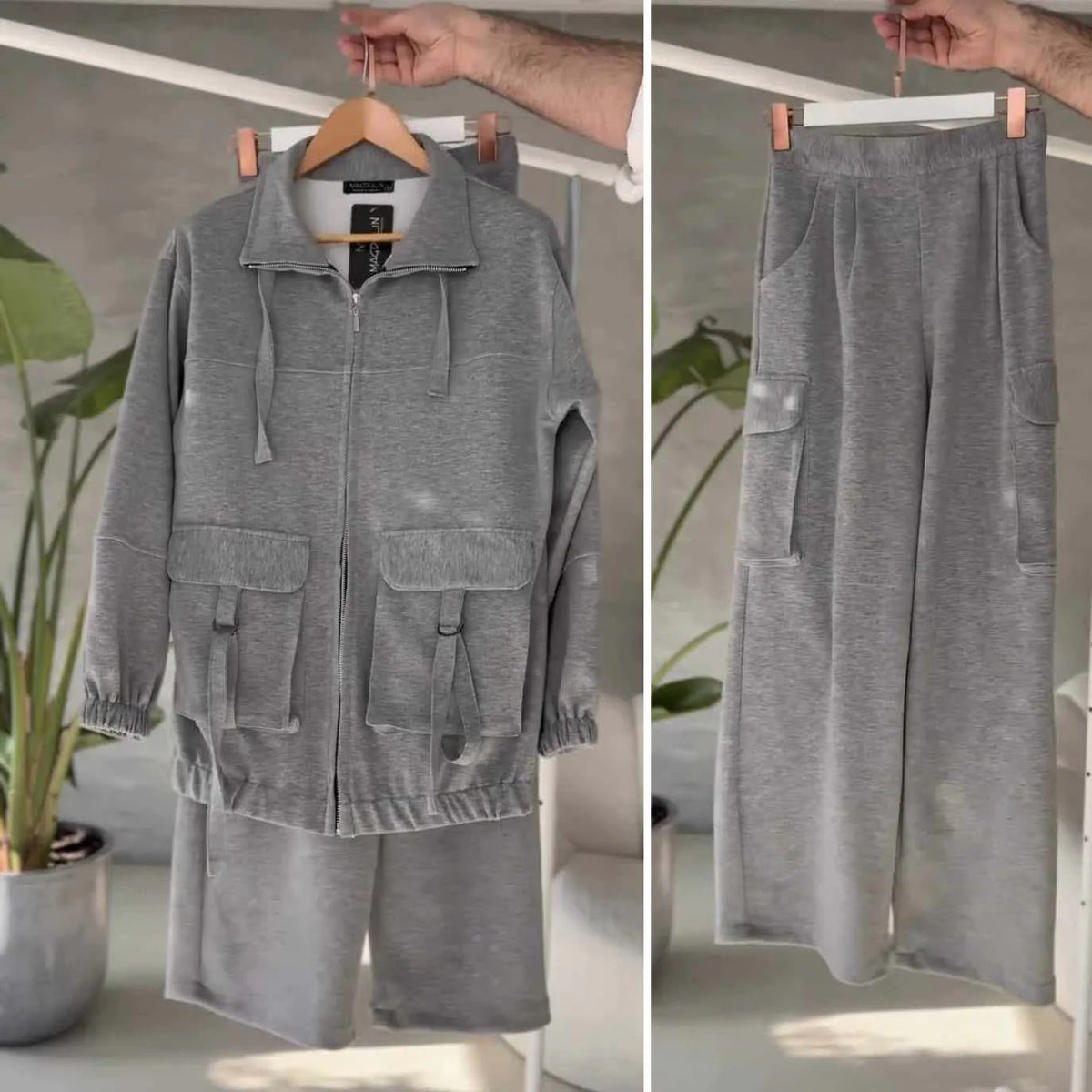 Oxfona 6-Pocket Cargo Style 2-Pcs Winter Co-Ord Set. TS-17